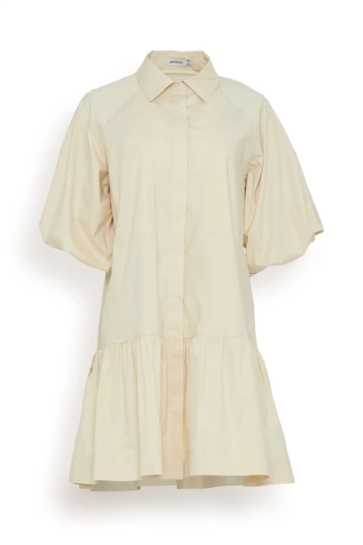 Crissy Cotton Poplin Dress in Sand