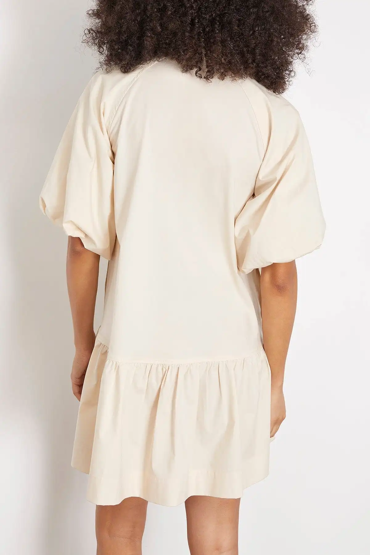 Crissy Cotton Poplin Dress in Sand