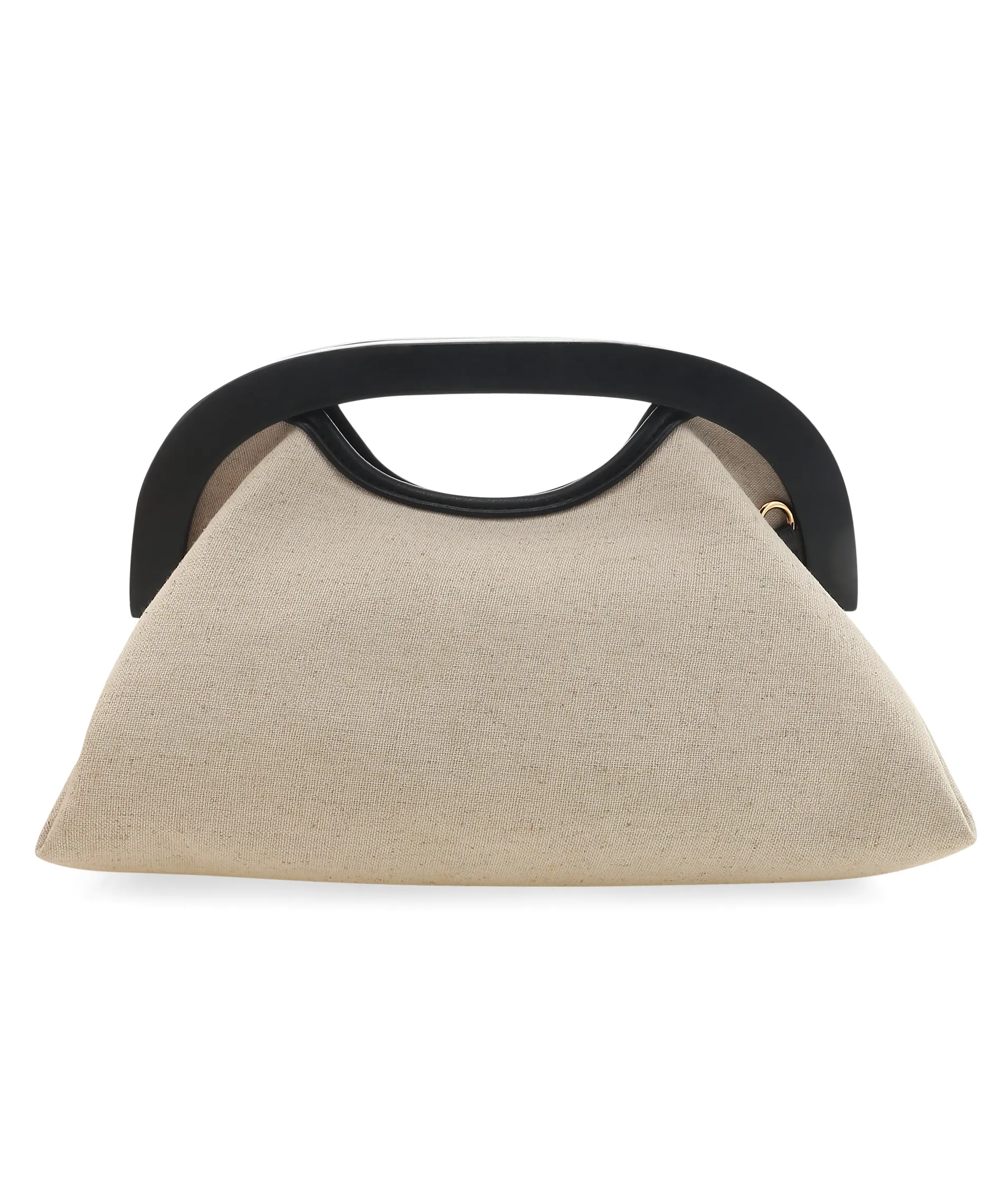 Dayzi Clutch Bag - Wheat Linen/Black