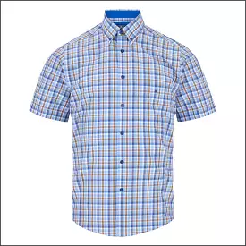 Dg's Blue & Tan Multi Check SS Shirt-