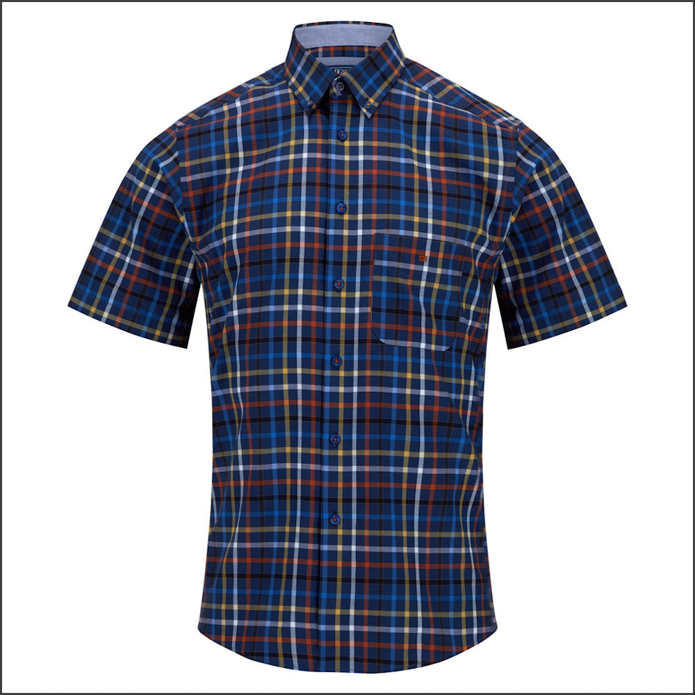 Dg's Blue Multi Check SS Shirt-