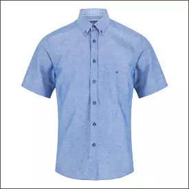 Dg's Blue Woven SS Shirt-