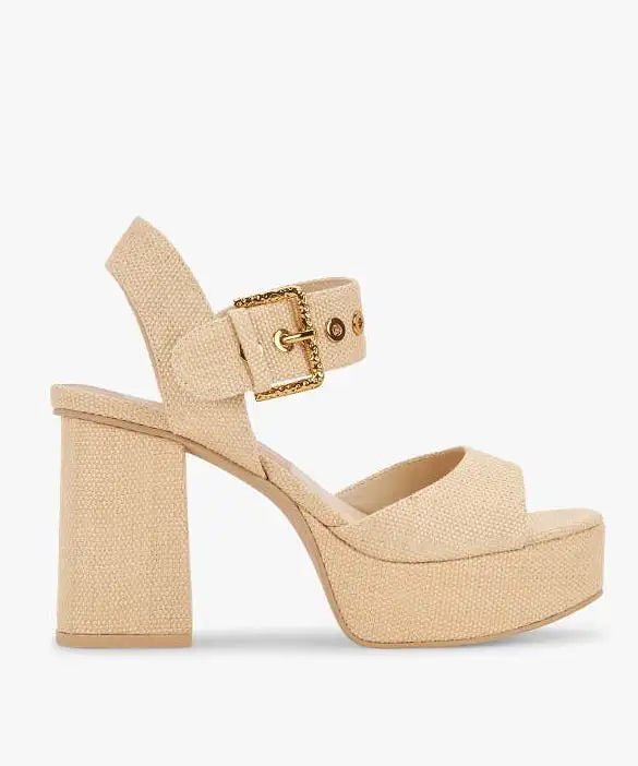 Dolce Vita Bobby Platform Sandal - Natural Raffia