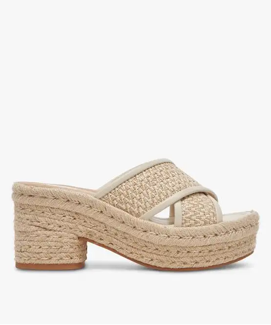 Dolce Vita Eldora Wedge - Natural/White Raffia