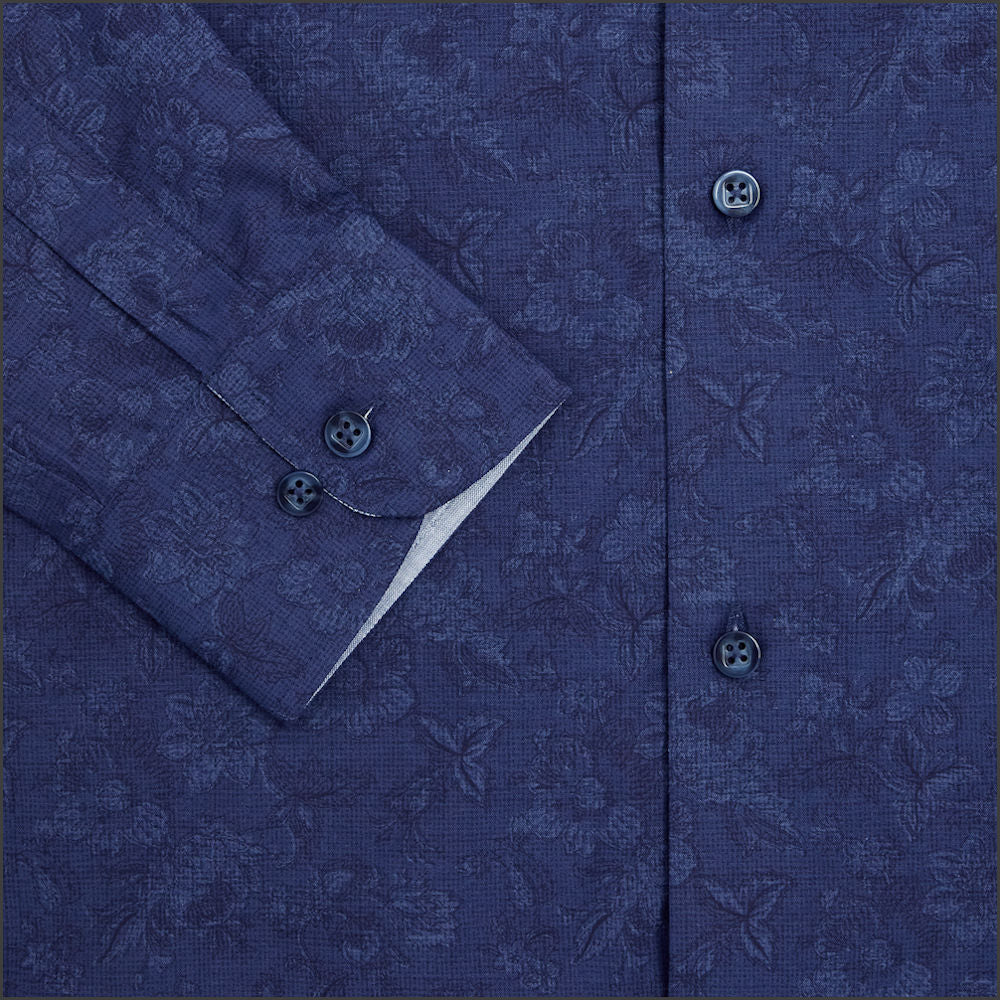 Drifter Geneva Navy Pattern Shirt<>