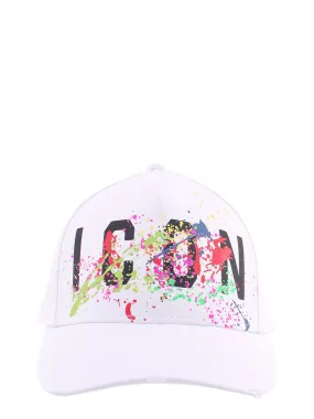 Dsquared2 Icon Splatter Distressed Baseball Cap