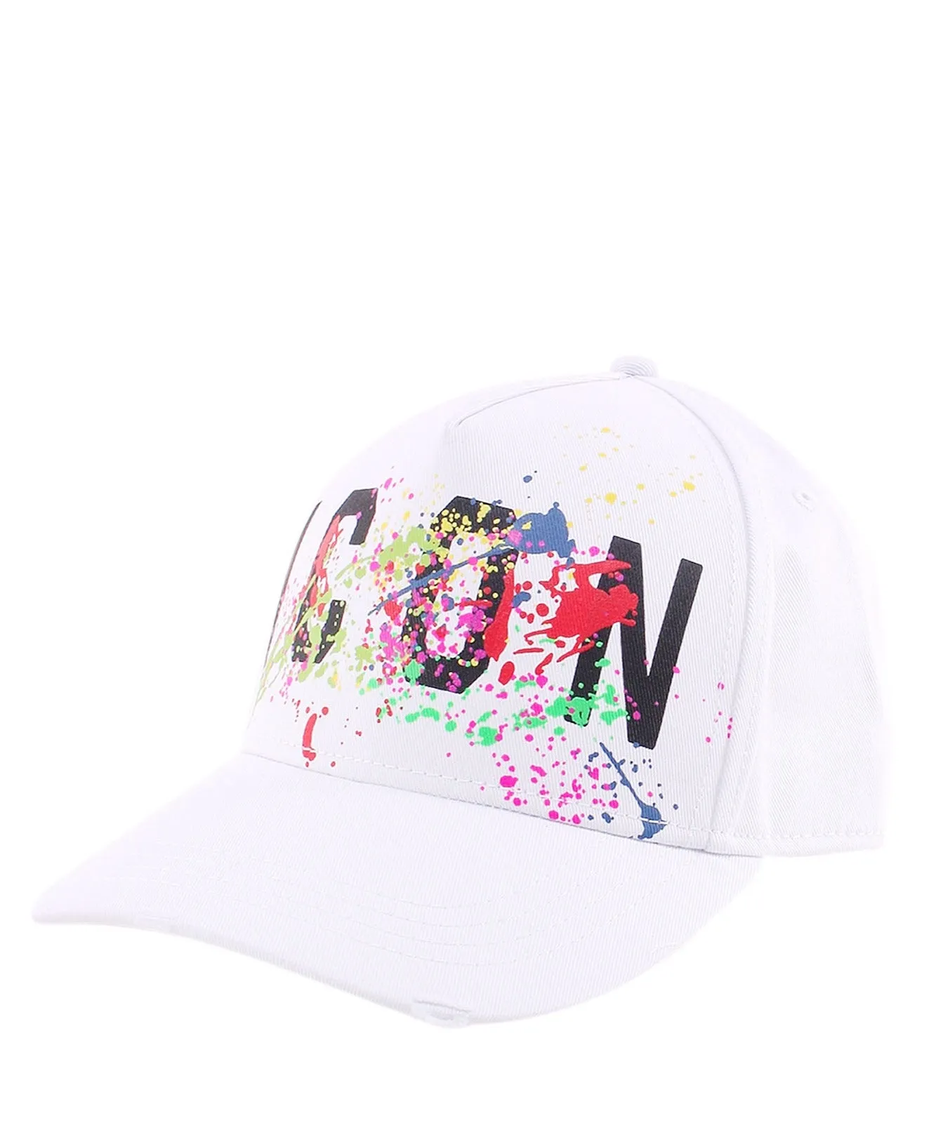 Dsquared2 Icon Splatter Distressed Baseball Cap