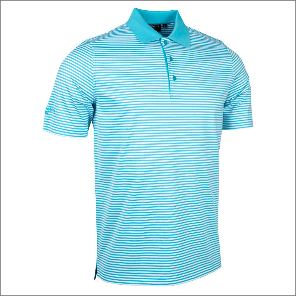 Glenmuir Letham Striped Mercerised Polo Shirt*