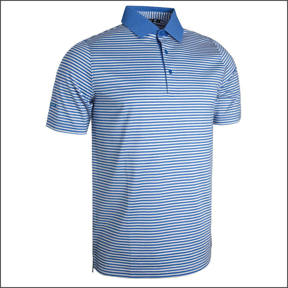 Glenmuir Letham Striped Mercerised Polo Shirt*