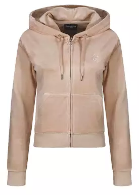 Juicy Couture Madison Diamante Velour Hoodie - Fungi