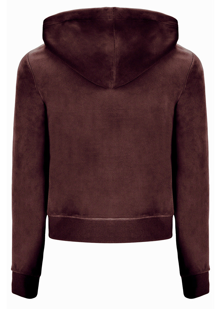 Juicy Couture Robertson Classic Velour Hoodie - Bitter Chocolate