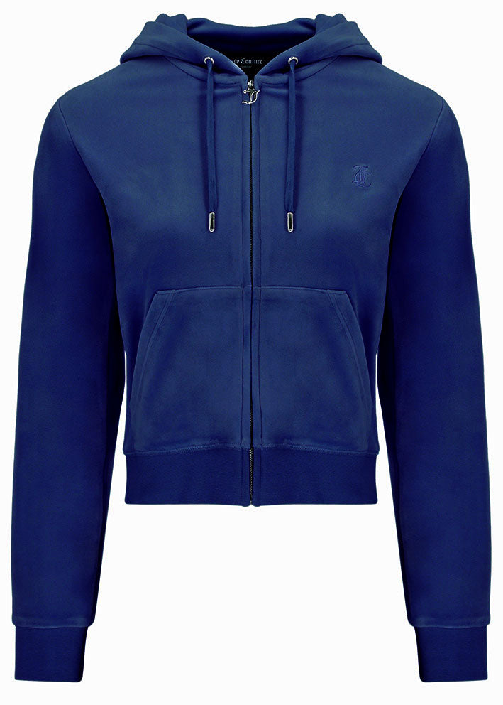 Juicy Couture Robertson Classic Velour Hoodie - Blue Depths