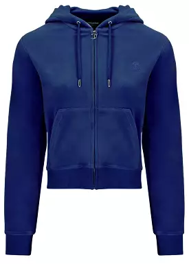 Juicy Couture Robertson Classic Velour Hoodie - Blue Depths