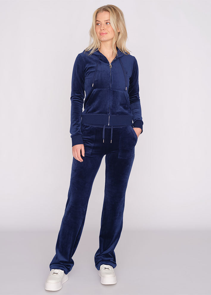 Juicy Couture Robertson Classic Velour Hoodie - Blue Depths