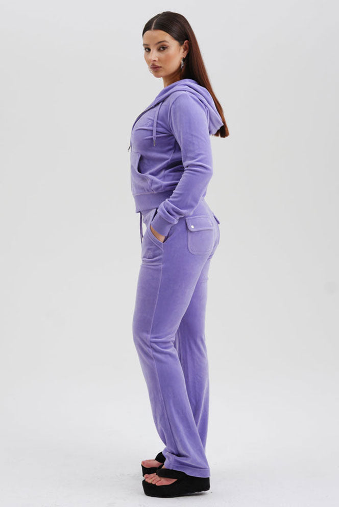 Juicy Couture Robertson Classic Velour Hoodie - Dahlia Purple