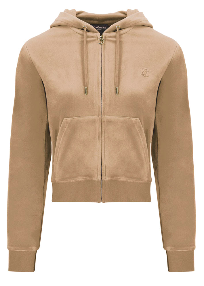 Juicy Couture Robertson Classic Velour Hoodie - gold caramel