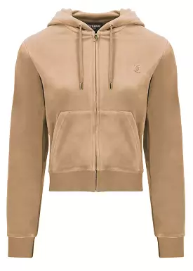 Juicy Couture Robertson Classic Velour Hoodie - gold caramel