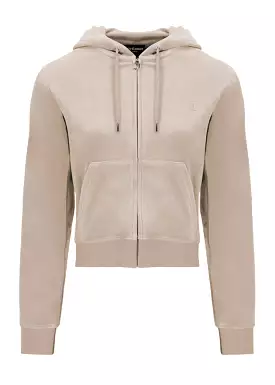 Juicy Couture Robertson Classic Velour Hoodie - String Sand