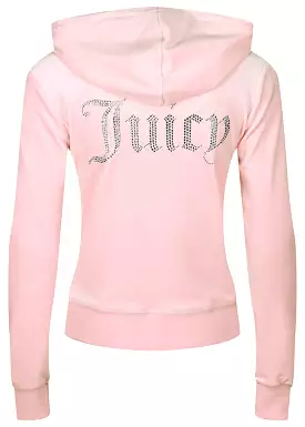 Juicy Couture Robertson Diamante Hoodie - almond blossom