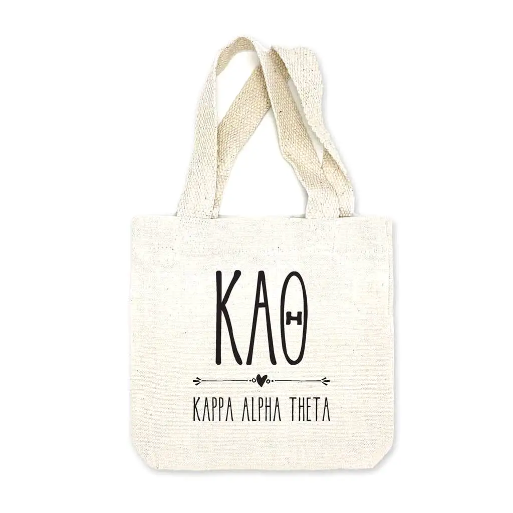 Kappa Alpha Theta Boho Design on Mini Tote Gift Bag