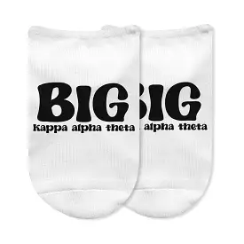 Kappa Alpha Theta No Show Socks for Bigs and Littles