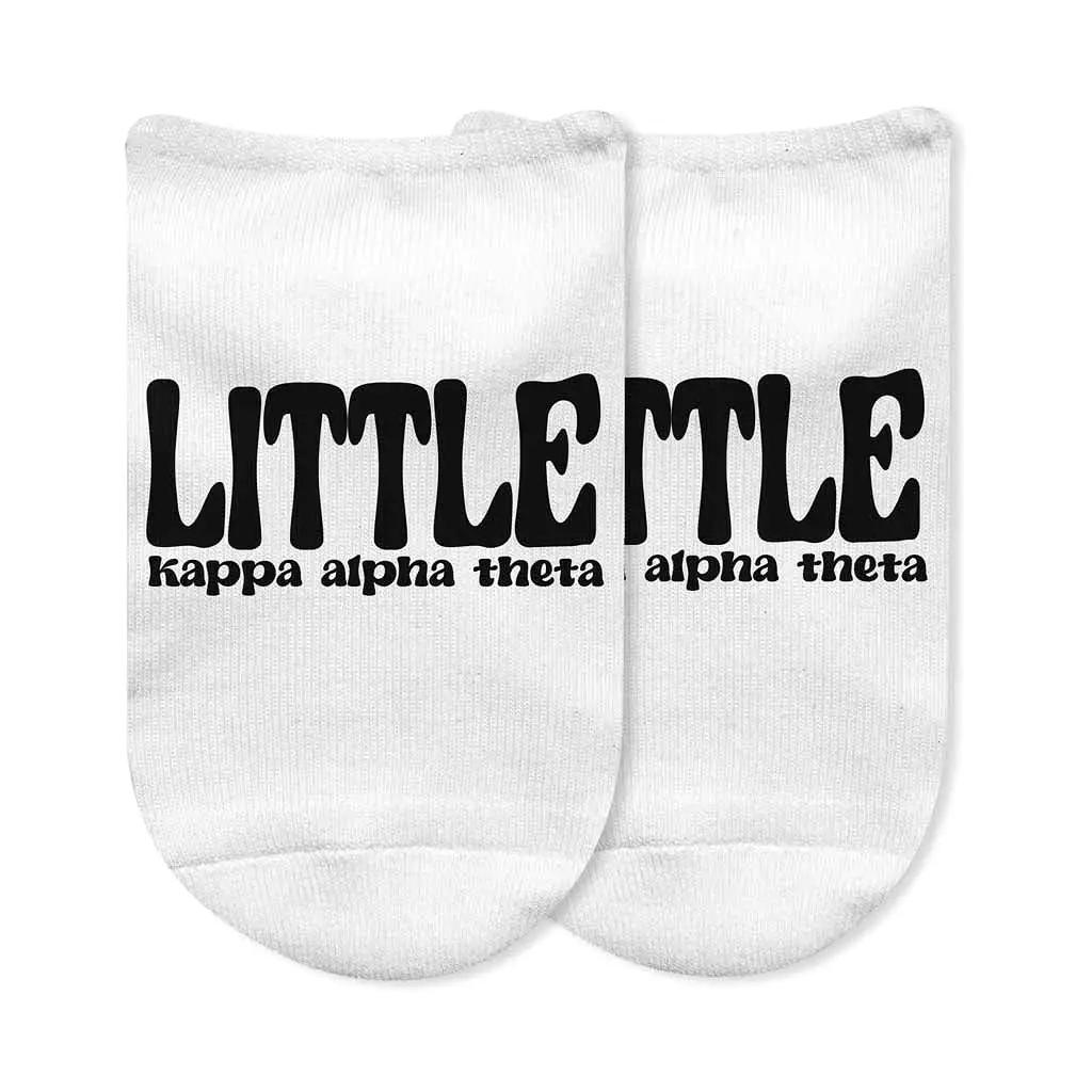 Kappa Alpha Theta No Show Socks for Bigs and Littles