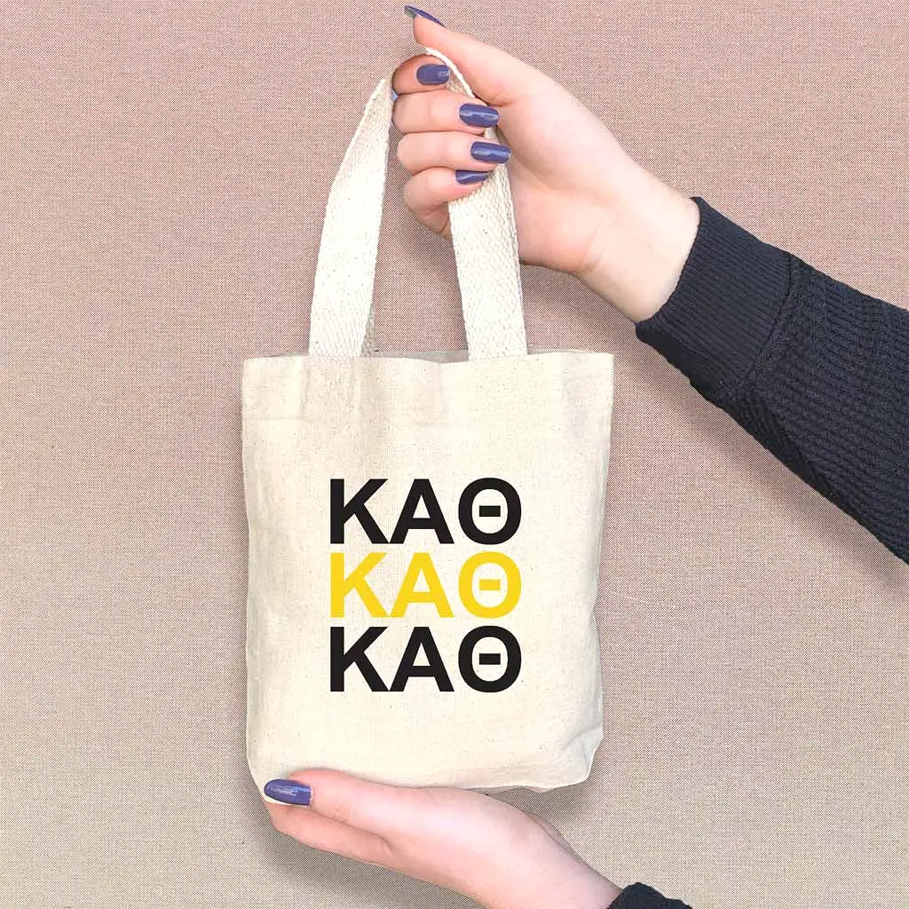 Kappa Alpha Theta Sorority Greek Letters Mini Tote Gift Bag