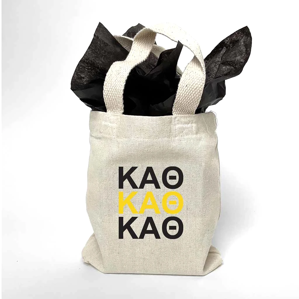 Kappa Alpha Theta Sorority Greek Letters Mini Tote Gift Bag