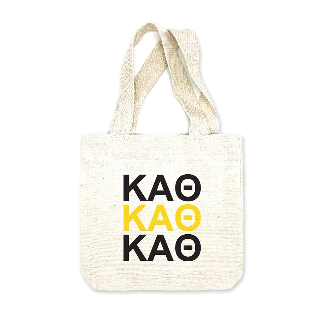 Kappa Alpha Theta Sorority Greek Letters Mini Tote Gift Bag