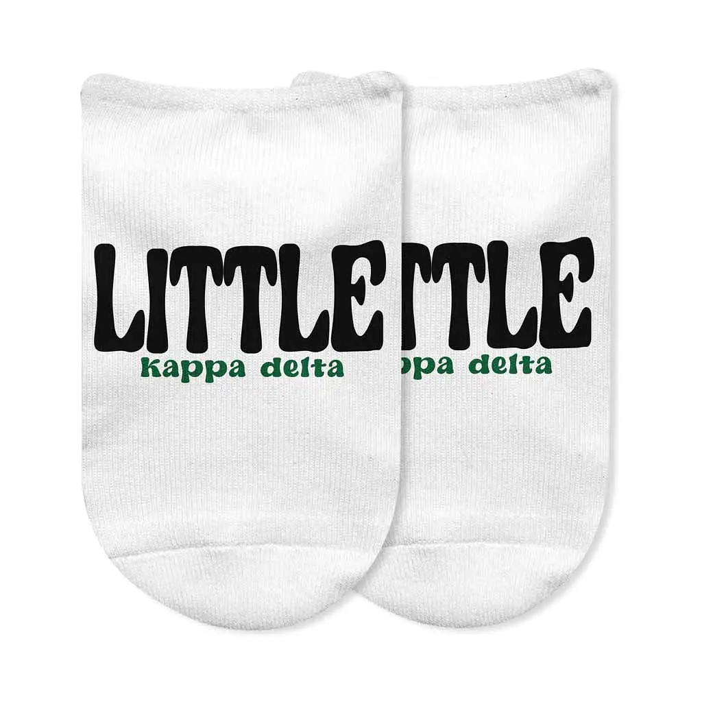 Kappa Delta No Show Socks for Bigs and Littles