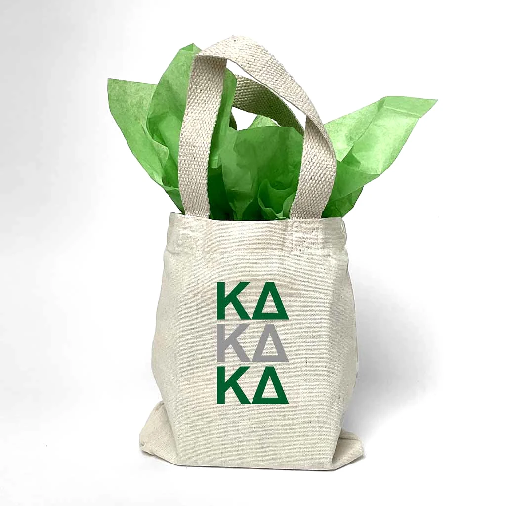 Kappa Delta Sorority Greek Letters Mini Tote Gift Bag