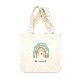 Kappa Delta Sorority Rainbow Mini Tote Gift Bag