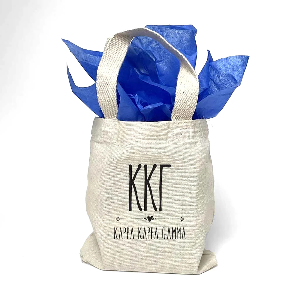 Kappa Kappa Gamma Boho Design on Mini Tote Gift Bag