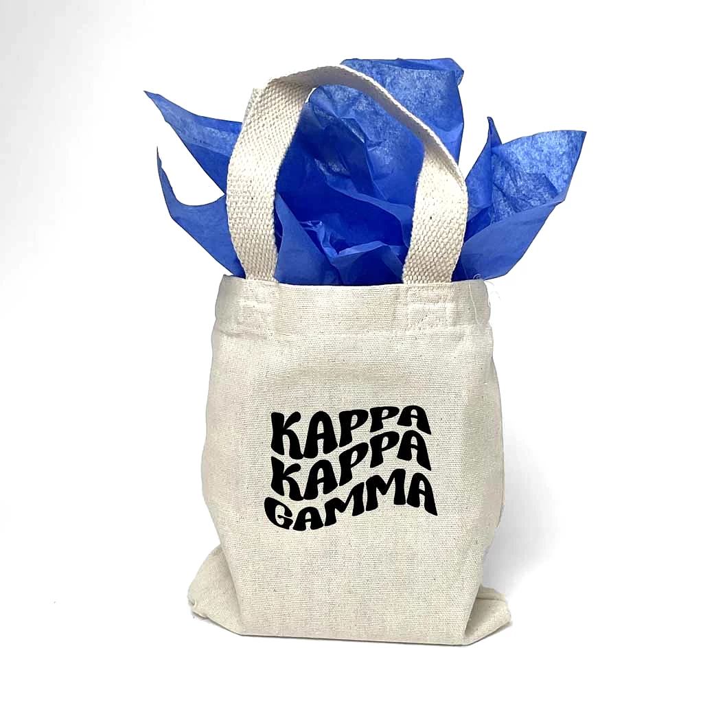 Kappa Kappa Gamma Mod Sorority Name Mini Tote Gift Bag