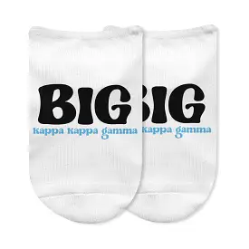 Kappa Kappa Gamma No Show Socks for Bigs and Littles