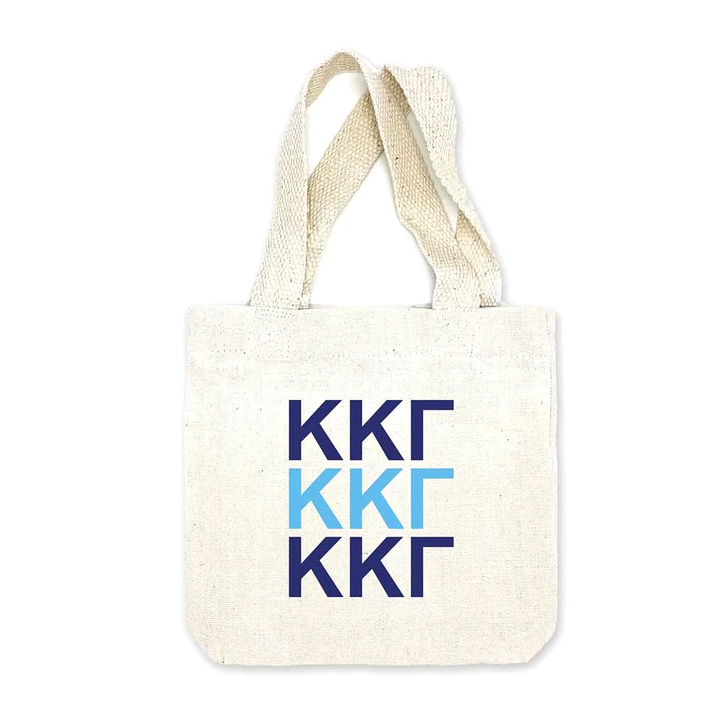 Kappa Kappa Gamma Sorority Greek Letters Mini Tote Gift Bag