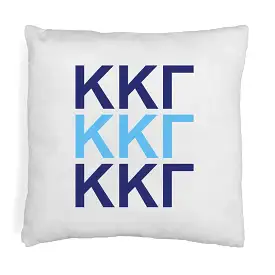 Kappa Kappa Gamma Throw Pillow Cover with Greek Letters