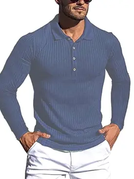 Knitted Casual Men Polo Shirt