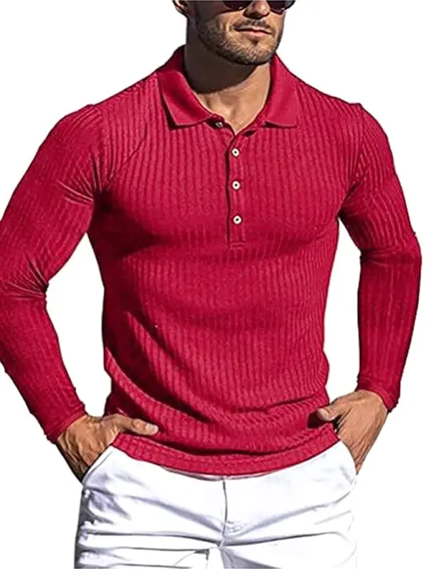 Knitted Casual Men Polo Shirt