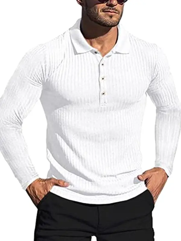 Knitted Casual Men Polo Shirt