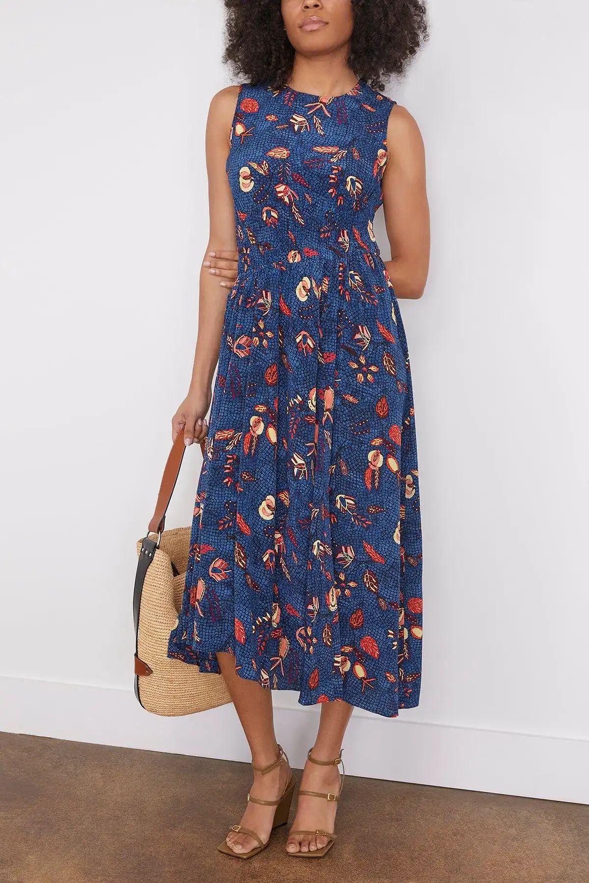 Luca Dress in Blue Dahlia