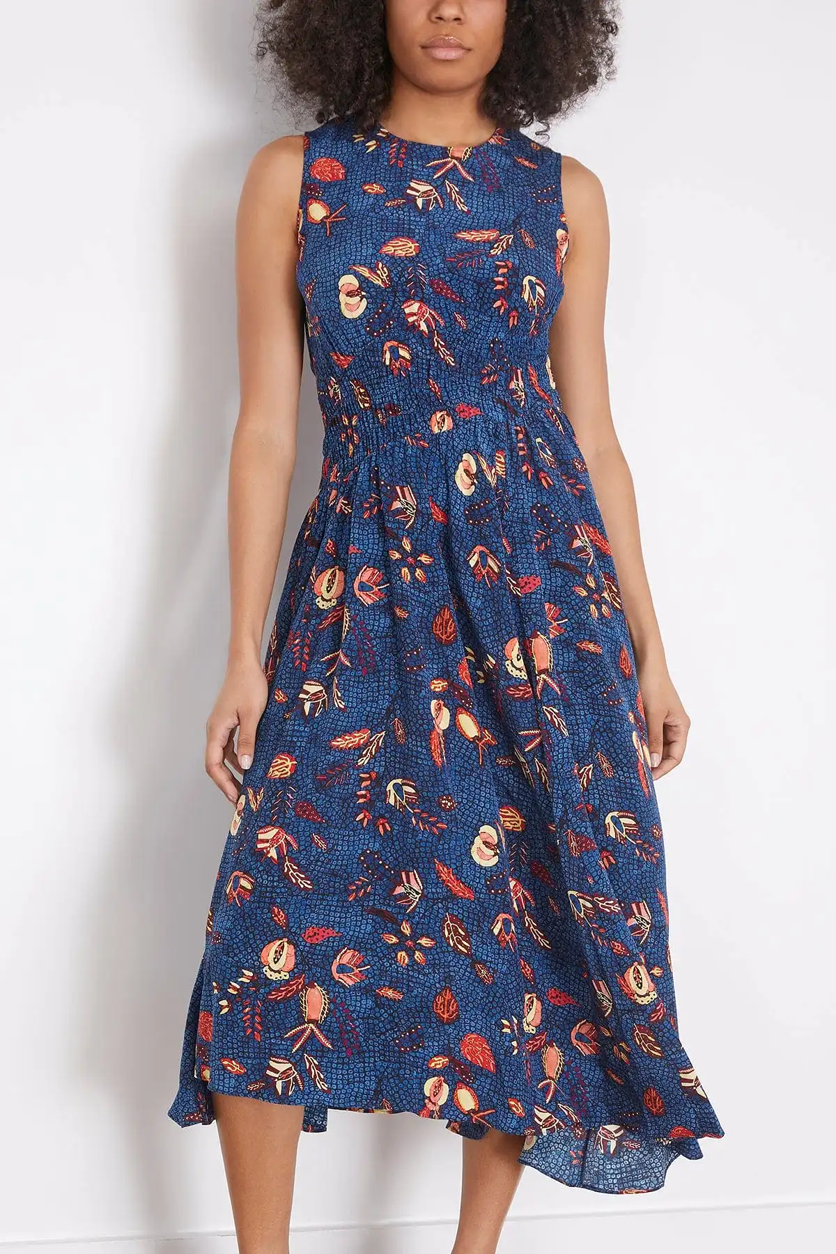 Luca Dress in Blue Dahlia