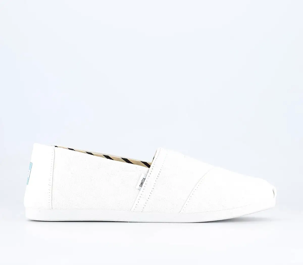 Mens Toms Classic Alpargata White Recycled Cotton Canvas