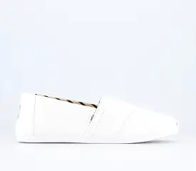 Mens Toms Classic Alpargata White Recycled Cotton Canvas