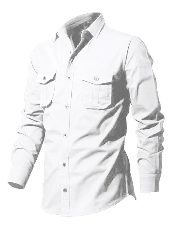 Multi-Pocket Men Casual Shirt