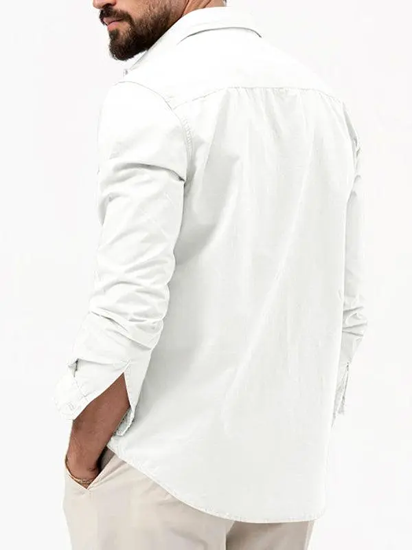 Multi-Pocket Men Casual Shirt