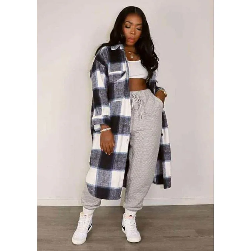 Plaid Winter Long Shirt