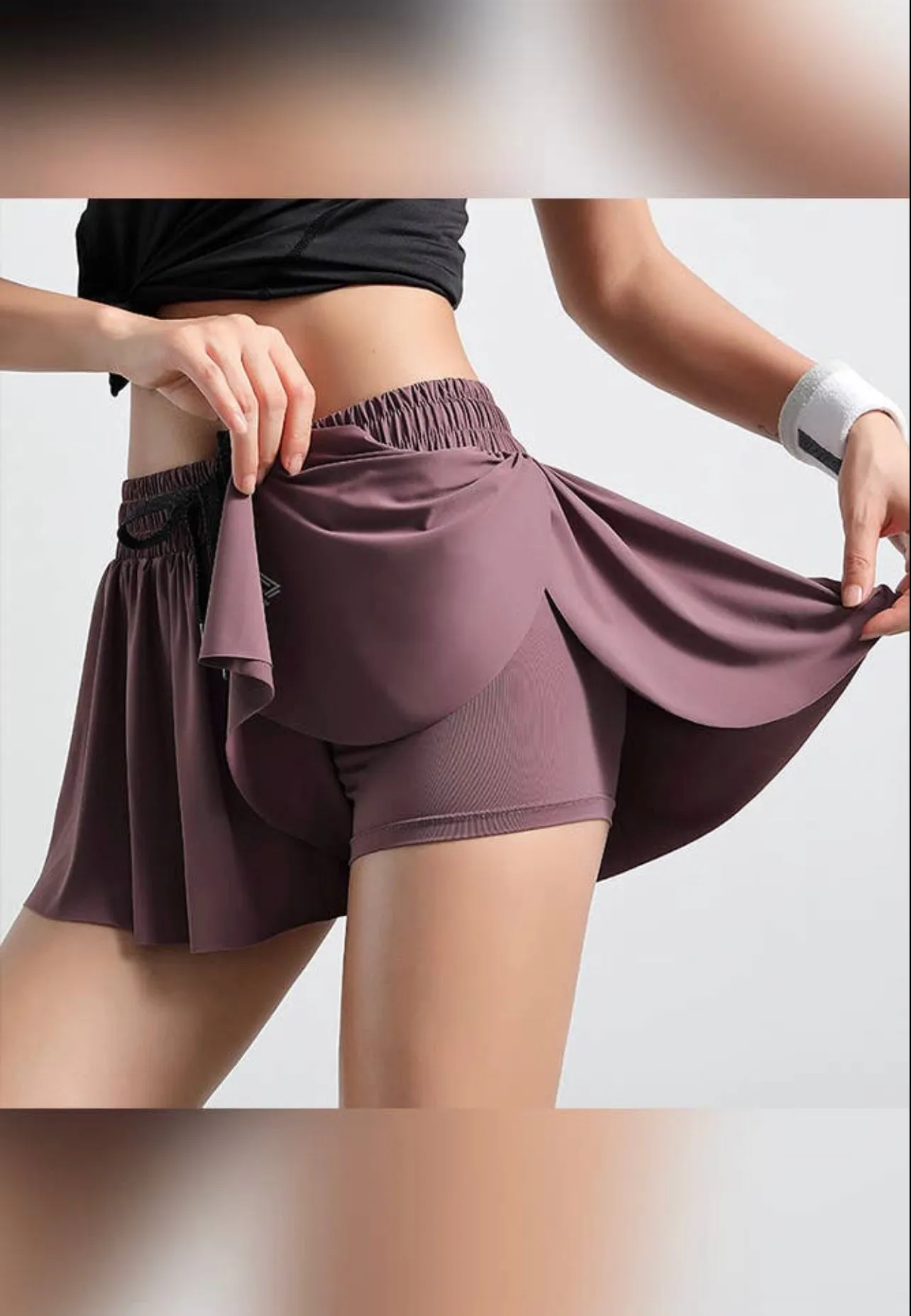 Purple Solid Loose Running Athletic Shorts BTMW253