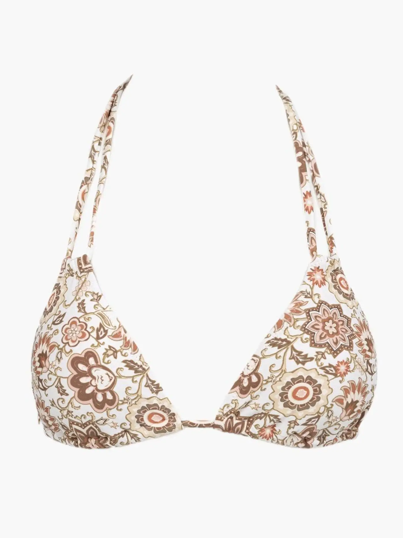 Raya Paisley Double Strap Triangle Bikini Top