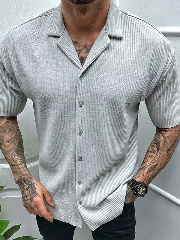 Short-Sleeved Casual Men Shirt